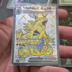 Pokemon TCG Tyranitar ex 211/197 SV03 Obsidian Flames Full Art Holo UR - Image 1