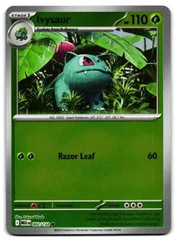 Ivysaur 002/132 - 🌊 Mega Evolution Pokemon TCG Reverse Holo 🖤 - LP - Image 1