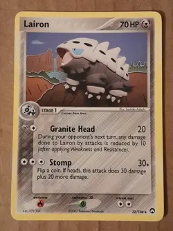 Pokemon Lairon 32/108 ex Power Keepers NM See Pictures - Image 1