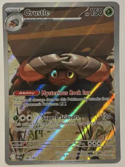 Pokemon Crustle 186/182 Destined Rivals Illustration Rare Holo NM - Image 1