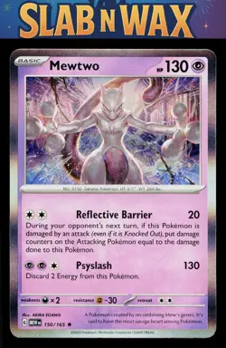 Pokemon tcg SV: Scarlet & Violet MEW 151 Mewtwo #150/165 Holo - Image 1