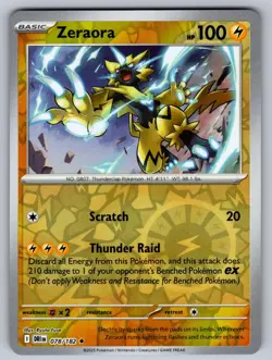 Zeraora 078/182 Rare Destined Rivals Pokemon Reverse Holo Near Mint - Image 1