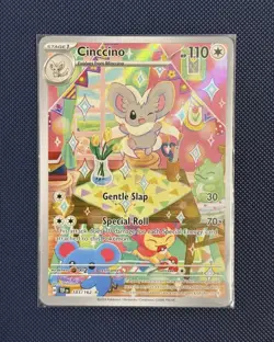 Pokemon TCG: Cinccino #183/162 Temporal Forces - Illustration Rare - NM - Image 1