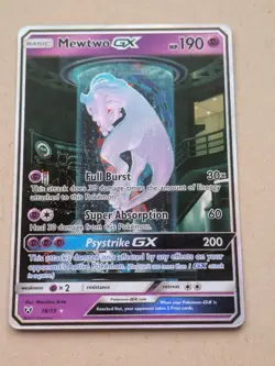 Pokemon TCG Mewtwo GX 78/73 Shining Legends Secret Rare Full Art Holo 190 - Image 2