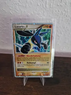 Pokemon Lucario LV.X DP12 Holo Deutsch Played - Image 1