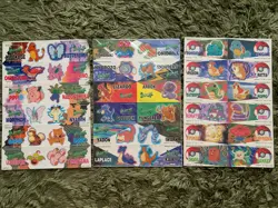 Pokemon Center Sticker 1997 Vintage Rare Old Japanese Seal 3Sheet Nintendo - Image 1