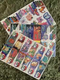Pokemon Center Sticker 1997 Vintage Rare Old Japanese Seal 3Sheet Nintendo - Image 5