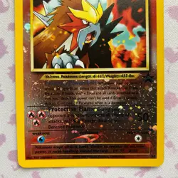 Pokemon TCG Entei # 34 Holo Movie Black Star Promo **SWIRL** - Image 3