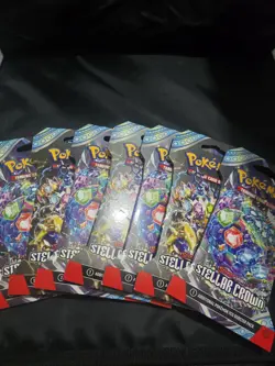 Lot of 7 Pokemon TCG - Assorted Scarlet and Violet Booster Packs Temporal Forces - Image 1