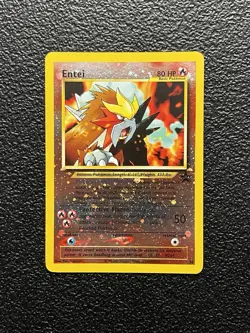 Pokemon TCG - ENTEI #34 - Vintage WOTC Black Star Promo Holo w/ Swirl! *NM/M - Image 1