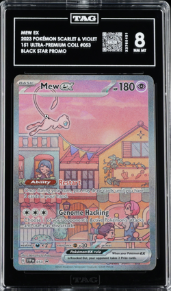 Rank #1 NM Pokemon 2023 151 MEW EX #053 Black Star Promo - TAG 8 Near Mint - Image 1