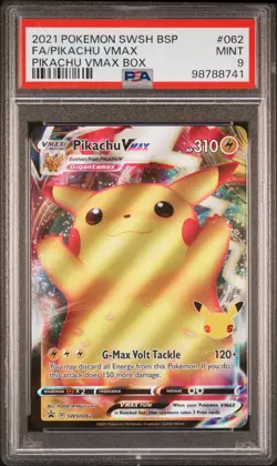 Pikachu VMAX 2021 Pokemon Swsh Black Star Promo #SWSH062 PSA 9 - Image 1