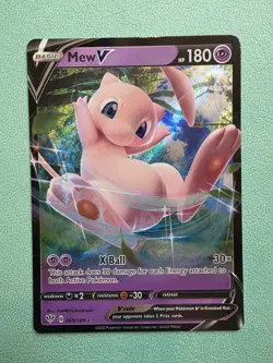 Mew V 069/189 Holo V Rare Darkness Ablaze Pokemon Near Mint - Image 1