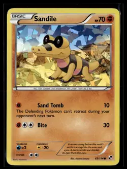 Pokemon TCG Miscellaneous Cards & Products #063/114 Sandile Cracked Ice Holo - Image 1