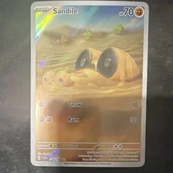 The Pokemon Company Sandile 216/198 SV01 Scarlet & Violet Illustration Rare Hol… - Image 1