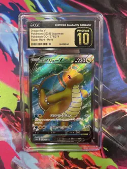 Pokemon Go Dragonite v Japanese Card 078/071 CGC - Pristine 10 - Image 1