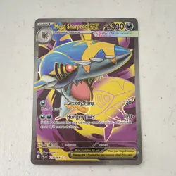 Pokemon TCG Mega Sharpedo EX 113/094 Me02 Ultra Rare Full Art Holo English - Image 1
