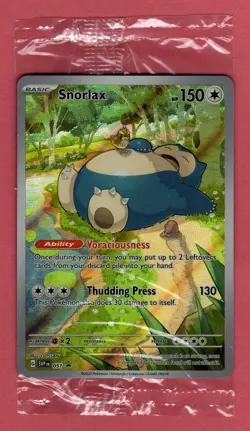 Snorlax SVP EN 051 Black Star Promo Scarlet & Violet Pokemon 151 Card - SEALED - Image 1