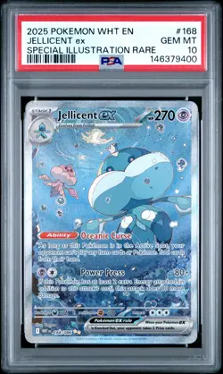 2025 POKEMON WHT EN-WHITE FLARE SPECIAL ILLUSTRATION RARE JELLICENT EX PSA 10 - Image 1