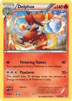 Delphox (XY Fates Collide) 13/124 R Deck Exclusives Pokemon MP - Image 1