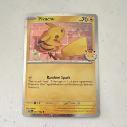 Pokemon TCG Pikachu 051/162 2026 Pokemon day Holo Promo 70HP EN - Image 1
