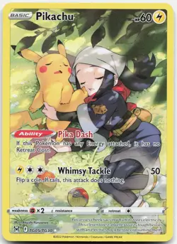 Pokemon Pikachu TG05/TG30 Holo Lost Origin Trainer Gallery Pokemon NM - Image 1
