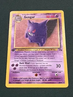 Pokemon TCG Gengar 20/62 Fossil 1st Edition Non-Holo Rare - Image 2