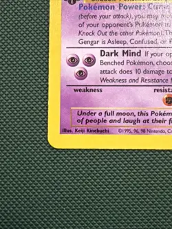 Pokemon TCG Gengar 20/62 Fossil 1st Edition Non-Holo Rare - Image 3