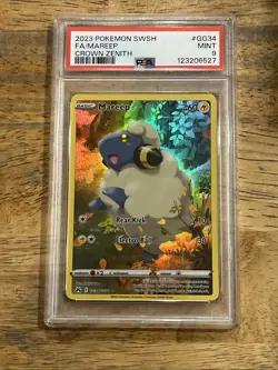 GRADED PSA 9 2023 Pokemon SWSH Fa/Mareep Crown Zenith #GG34 - Image 1