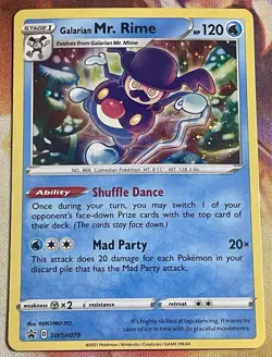 Glarian Mr. Rime SWSH079 Sword & Shield Blackstar Promo Double Swirl Pokemon - Image 1