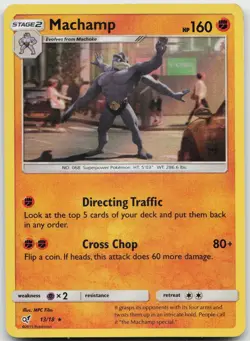 Machamp 13/18 Rare Detective Pikachu Pokemon Near Mint - Image 1