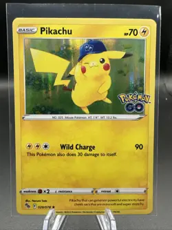 Pikachu 028/078 Holo Rare Pokemon GO Near Mint - Image 1