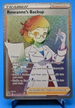 Roseanne’s Backup 180/172 Pokemon TCG2022 Rainbow Secret Rare Brilliant Stars NM - Image 1