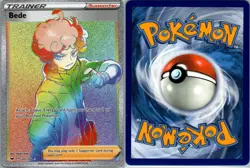 Bede 207/202 Sword & Shield Pokemon TCG Holo Rainbow Rare NM - Image 3