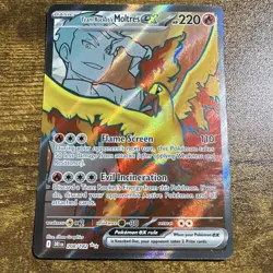 Pokemon Team Rocket's Moltres ex Ultra Rare SV10 208/182 Basic Holo - Image 1