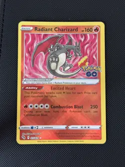 Radiant Charizard 011/078 Pokemon GO Holo ✨🐉🪩 - Image 1
