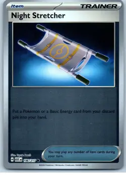 NIGHT STRETCHER 196/217 COMMON ASCENDED HEROES POKEMON REVERSE HOLO NM/M - Image 1