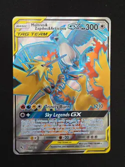 TCG POKEMON MOLTRES & ZAPDOS & ARTICUNO GX 66/68 HIDDEN FATES HOLO SECRET - Image 1