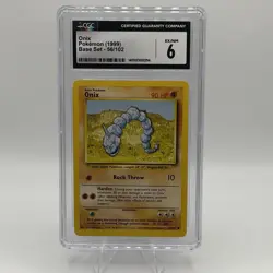 Pokemon 1999 Base Set 56/102 Onix CGC 6 - Image 1