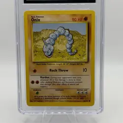 Pokemon 1999 Base Set 56/102 Onix CGC 6 - Image 2