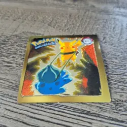 Vintage 1999 Artbox Pokemon Sticker Bulbasaur Pikachu R11 Gold Series 1 Holo - Image 2