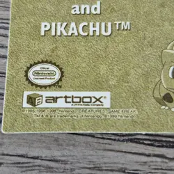 Vintage 1999 Artbox Pokemon Sticker Bulbasaur Pikachu R11 Gold Series 1 Holo - Image 5