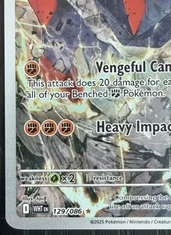 Pokemon Gigalith IR 129/086 White Flare Full Art Illustration Rare Mint - Image 2