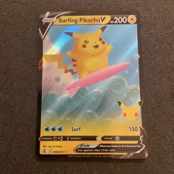 Surfing Pikachu V - 008/025 Ultra Rare Celebrations NM - M Pokemon TCG - Image 1