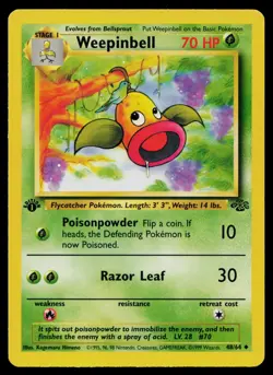 WEEPINBELL 48/64 UNCOMMON JUNGLE POKEMON 1ST EDITION NM - Image 1