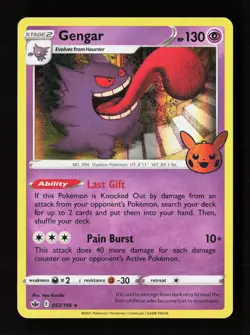 Gengar 057/198 Holo Promo Trick or Trade BOOster Pokemon Holo Lightly Played - Image 1