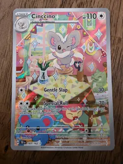 Pokemon TCG Cinccino Illustration Rare Full Art Holo 183/162 SV05 - Image 1