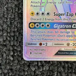 Vikavolt GX 152/145 Full Art Rainbow Secret Rare Guardians Rising Pokemon NM/M - Image 2