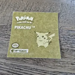 Vintage 1999 Artbox Pokemon R08 Pikachu Gold Sticker Series 1 Prism Holographic - Image 3