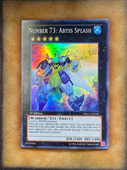 Yugioh Number 73: Abyss Splash DRLG-EN040 Super Rare 1st Ed NM - Image 1